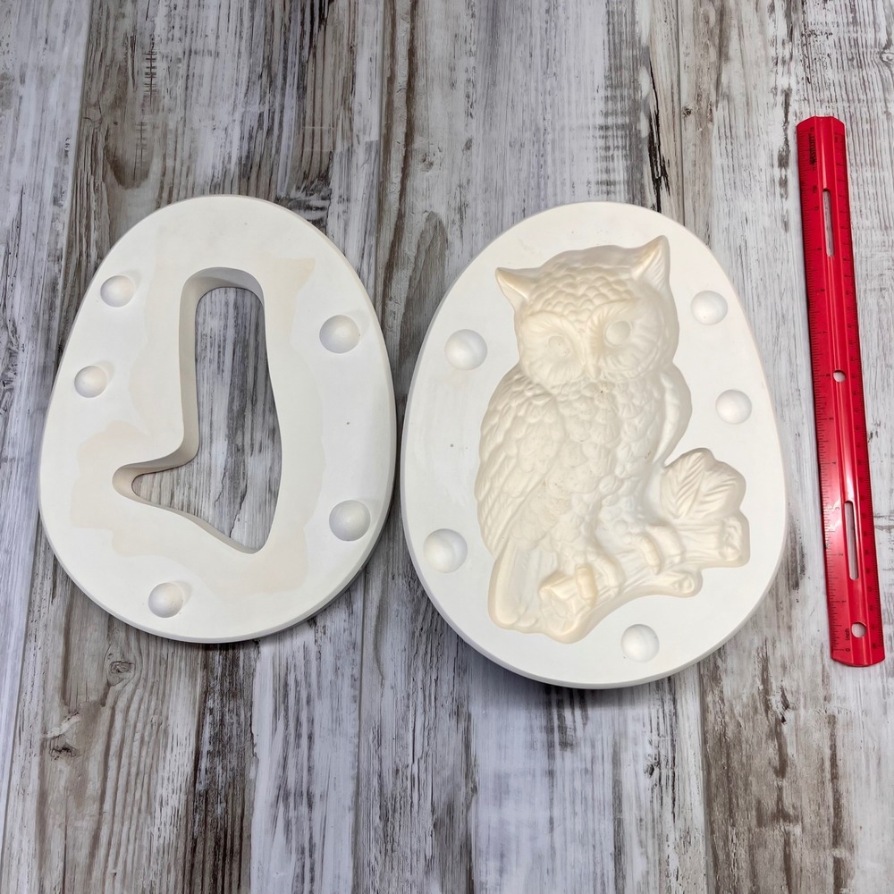 Ross Vintage Great‎ Horned Owl Ceramic Slip Casting Plaster Mold R632
